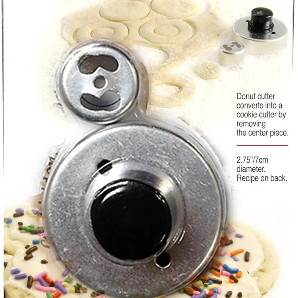 Polished Aluminum Donut & Cookie Cutter - Create Delicious Treats Easily